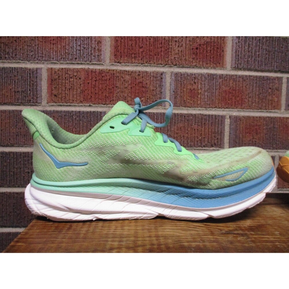 Hoka One One Mens Clifton 9 Green 1127895 ZLGL Shoes Running Sneakers 9.5 D - Picture 15 of 16